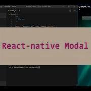 Modal In React Native