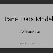 Panel Data Models