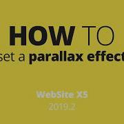 How To CREATE A PARALLAX EFFECT In WebSite X5