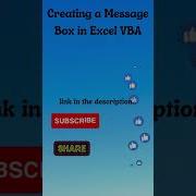 Creating A Message Box In Excel VBA
