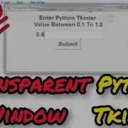 Transparent Window In Python Tkinter