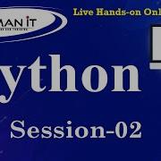 Python Demo Session 2 Online Training Sriman IT