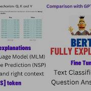 Объяснение BERT обучение вывод BERT против GPT LLamA тонкая настройка токен CLS