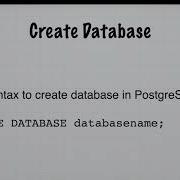 PostgreSQL Tutorial 4 Create Database And Table