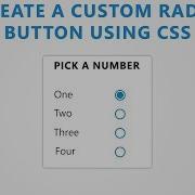 How To Create Custom Radio Button Using CSS Only