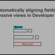 Автоматическое выравнивание полей в прогрессивных представлениях в Developer Studio