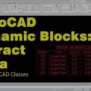 AutoCAD Dynamic Blocks Tutorial Extracting Data