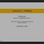 ECE 459 Lecture 27 Profiling Perf