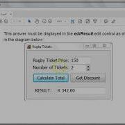 Beginner Delphi Test Q3 Basic Input Process Output Calculation