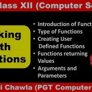 Working With Functions In Python Class 12 Computer Science With Python
