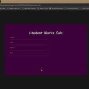 Student Marks Calculator HTML CSS And JavaScript