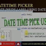 Date Time Picker Using C How To Pick Date From Date Time In C C Tutorial