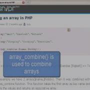 PHP Tutorial Array Combine