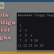 Program Python Membuat Pola Segitiga Deret Angka