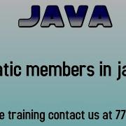 Static Members In Java In Hindi