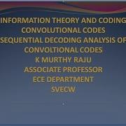 SEQUENTIAL DECODING PROCEDURE OF CONVOLUTIONAL CODES