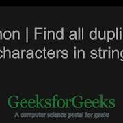 Python Programming Tutorial Find Duplicates In A String Using Counter Method GeeksforGeeks