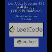 LeetCode 125 Valid Palindrome Solution In Python Easy Interview Problem Tutorial