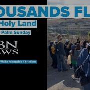 Thousands Join Together On The Mount Of Olives To Celebrate Palm Sunday