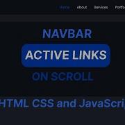How To Create An Active Nav Link On Scroll Using HTML CSS And Javascript Active Menu Class
