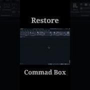How To Restore Command Box In AutoCAD Shorts Ytshorts Autocad