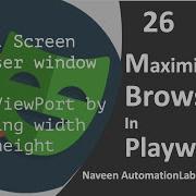 26 Maximize Full Screen Browser In Playwright ViewPortSize Playwright With Java