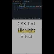 CSS Text Highlight Effect Shorts