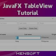 TableView In JavaFX For Beginners EDIT And DELETE DATA