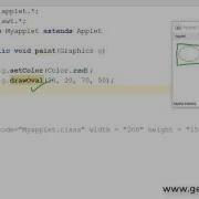 Draw Oval In Java Applet Hindi