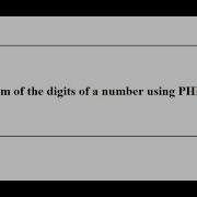 Sum Of Digits Of A Number PHP Tutorials