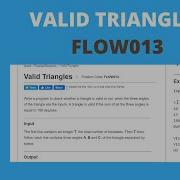 FLOW013 Valid Triangles Codechef Beginner Level Codechef Solution