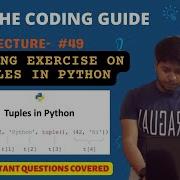 Coding Exercise On Tuples In Python Python Tutorials For Beginners