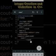 Program That Integer Overflow And Underflow In C Shorts Youtubeshorts Shortvideo