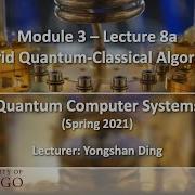 Lecture8a Hybrid Quantum Classical Algorithms Quantum Computer Systems UChicago Yongshan Ding