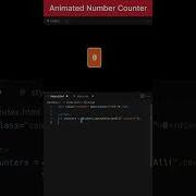 Animated Number Counter HTML CSS
