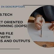 OOPS Lab File Practical B Tech Object Oriented Programming OOPS Handwritten Notes