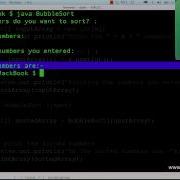 Bubble Sort Program With Java Part 2