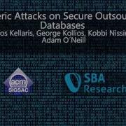 CCS 2016 Generic Attacks On Secure Outsourced Databases