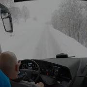 Bus Drive In The Alps Snow Season 4K