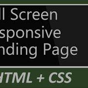Full Screen Responsive Landing Page With Background Image Using Html And Css