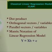 Matrix Notation Of Linear Regression Equations C Lin Reg Modl Econometrics U Grad MPhil PhD