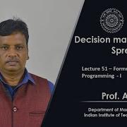 Lecture 51 Formulation Of Goal Programming I