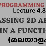 Passing 2d Array In A Function