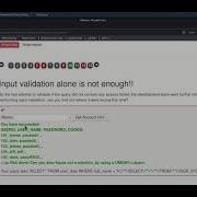SQL Injection Mitigation Input Validation Alone Is Not Enough