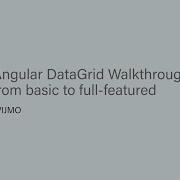 Angular DataGrid Walkthrough From Simple To Advanced