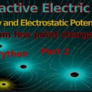 Interactive Electric Field Of Few Point Charges With Matplotlib Widgets