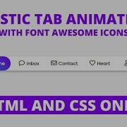 Elastic Tab Animation Using Only HTML CSS