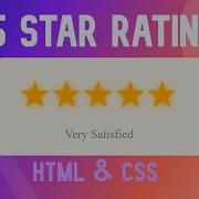 5 Star Rating Using HTML CSS
