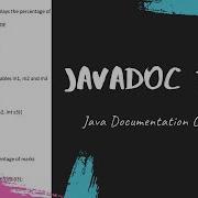 Javadoc Tool Java Documentation Comments