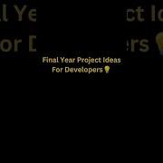 Final Year Project Ideas Shorts Finalyearprojects Coding Programming Webdevelopment